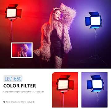 Neewer 8-Pack Color Correction Filters for LED Lights