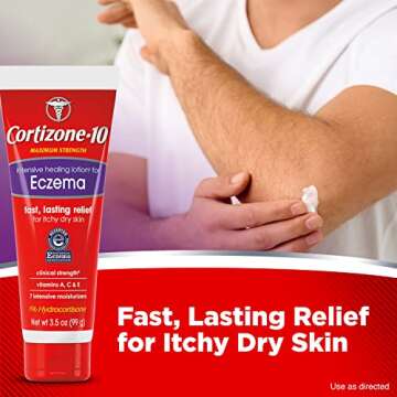 Cortizone 10 Maximum Strength Intensive Healing Lotion for Eczema, 1% Hydrocortisone, 3.5 oz.
