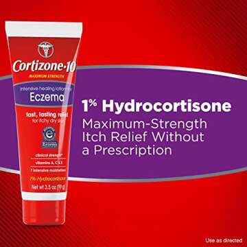 Cortizone 10 Maximum Strength Intensive Healing Lotion for Eczema, 1% Hydrocortisone, 3.5 oz.