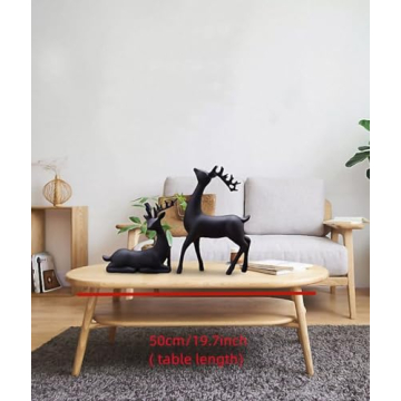 Luganiso Reindeer Figurines Set for Cozy Home Decor