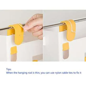 Poeland Hanging Storage Basket for Bedside Organization