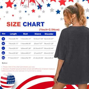 USA Shirt American Flag Shirt for Women Oversized 4th of July USA Flag Graphic T-Shirt Patriotic Short Sleeve Gift Top