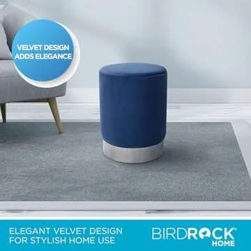 BIRDROCK HOME Round Ottoman – Stylish Foot Stool for Any Room
