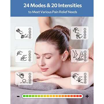 Rechargeable TENS EMS Muscle Stimulator for Pain Relief