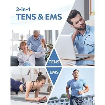 Rechargeable TENS EMS Muscle Stimulator for Pain Relief