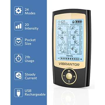 Rechargeable TENS EMS Muscle Stimulator for Pain Relief