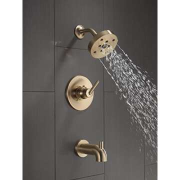 Delta Trinsic Tub Shower Kit - Gorgeous Matte Gold Finish
