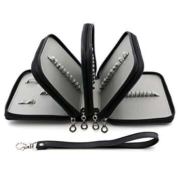 BTSKY® PU Leather Colored Pencil Case - 72 Slots Handy Holder for Artists