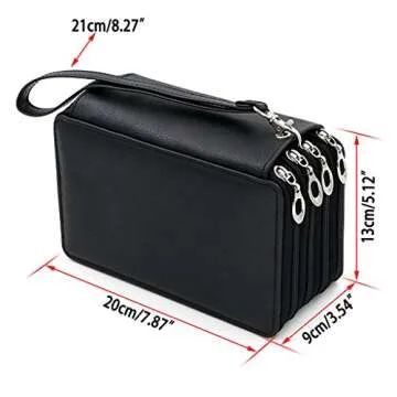 BTSKY PU Leather Colored Pencil Case - 72 Slots Holder