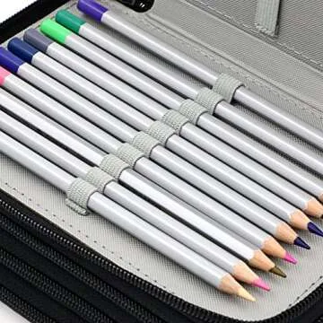 BTSKY PU Leather Colored Pencil Case - 72 Slots Holder