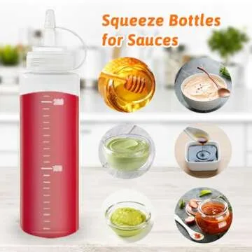Anyumocz 8 oz Multipurpose Squeeze Bottles - 12 Pack