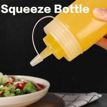 Anyumocz 8 oz Multipurpose Squeeze Bottles - 12 Pack