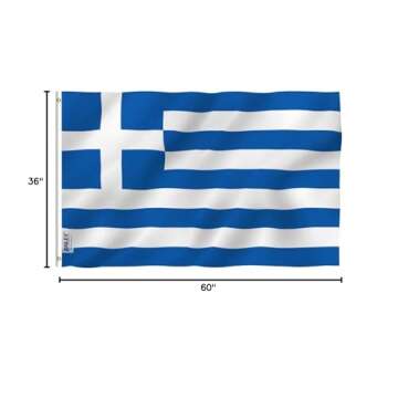 Anley Fly Breeze Greece Flag 3x5 ft - Fade-proof & Durable