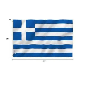 Anley Fly Breeze Greece Flag 3x5 ft - Fade-proof & Durable