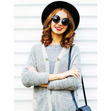 GEJOY 2 Pieces Rose Sweater Shawl Clips Cardigan Dresses Clip Flowers Collar Clip with Chain for Wom...