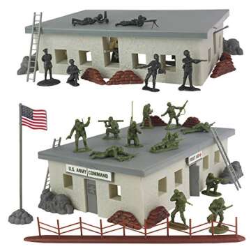 BMC WW2 Secret Stronghold - 36pc Plastic Army Men German Bunker Playset