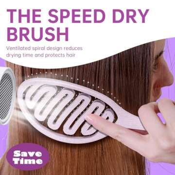 Daily Gard Detangling Brush, Dry and Wet Vented Detangler Hair Brush for Women and Men, Paddle Quick...