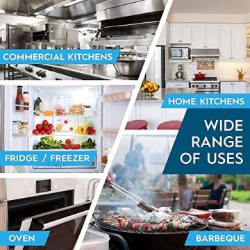 Rhino Aluminum Heavy Duty Aluminum Foil | 18 Inches by 500 Foot Long Roll, 25 Microns Thick | Commercial Grade & Extra Thick, Strong Enough for Food Service Industry