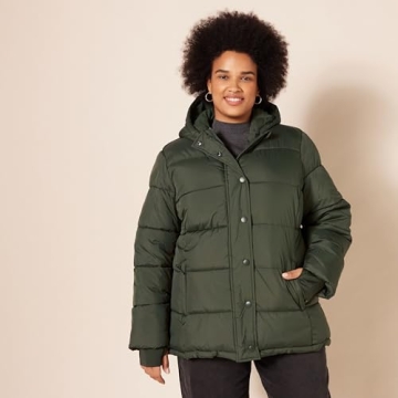 Amazon Essentials Hooded Puffer Coat for Winter Warmth
