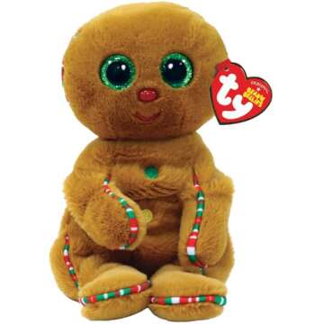 Ty Beanie Crispin - Cute Gingerbread Puzzle Plush - 6"
