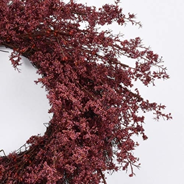 RED DECO Fall Berry Front Door Wreath 24 inch, Artificial Floral Wreaths for All Seasons Home Farmhouse Wedding Party Window Wall Decor