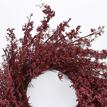 RED DECO Fall Berry Front Door Wreath 24 inch, Artificial Floral Wreaths for All Seasons Home Farmhouse Wedding Party Window Wall Decor