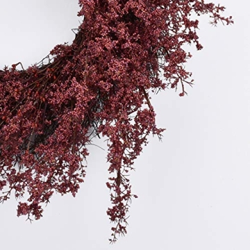 RED DECO Fall Berry Front Door Wreath 24 inch, Artificial Floral Wreaths for All Seasons Home Farmhouse Wedding Party Window Wall Decor