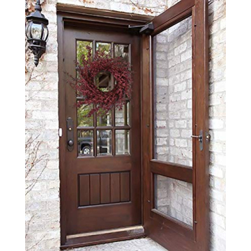 RED DECO Fall Berry Front Door Wreath 24 inch, Artificial Floral Wreaths for All Seasons Home Farmhouse Wedding Party Window Wall Decor