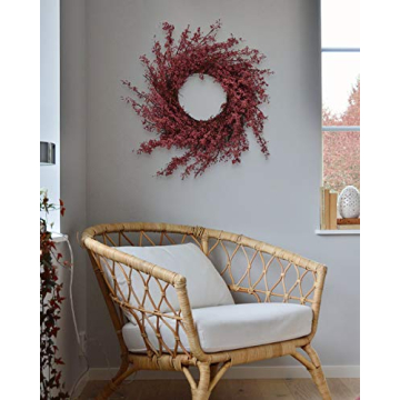 RED DECO Fall Berry Front Door Wreath 24 inch, Artificial Floral Wreaths for All Seasons Home Farmhouse Wedding Party Window Wall Decor