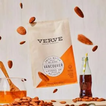 Verve Coffee Roasters Whole Bean Coffee Vancouver Swiss Water Decaf | Medium Roast, Espresso | No Ca...