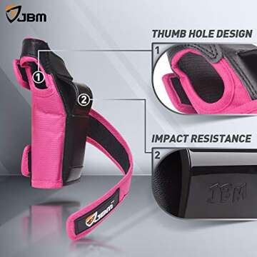 JBM Adult & Kids Knee Pads Elbow Pads and Wrist Guards for Inline Skating, Roller Skating, Skateboarding, Scootering