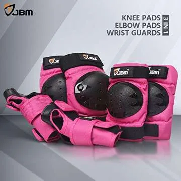 JBM Adult & Kids Knee Pads Elbow Pads and Wrist Guards for Inline Skating, Roller Skating, Skateboarding, Scootering