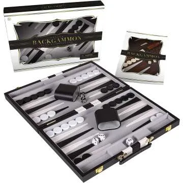 Crazy Games Backgammon Set - 11 Inch Classic Board Game