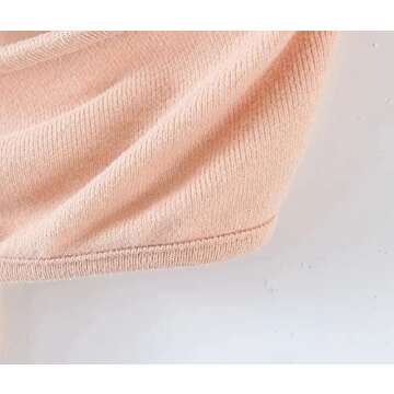 Artfish Women's Sexy Bandage Crisscross Halter Crop Tank Backless Self Tie Y2K Crop Top Beige Apricot,M