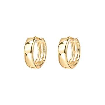 PAVOI 18K Gold Plated Sterling Silver Post Huggie and Small Hoop Earrings - Earrings for Women (Yellow Gold Vermeil)