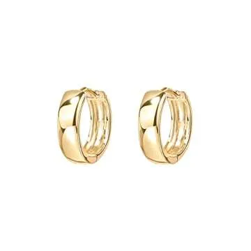 PAVOI 18K Gold Plated Sterling Silver Post Huggie and Small Hoop Earrings - Earrings for Women (Yellow Gold Vermeil)