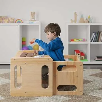 Montessori Table and Chair Set for Kids 1-5 Years
