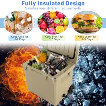 Goplus Insulated Cooler with Wheels for Outdoor Adventures