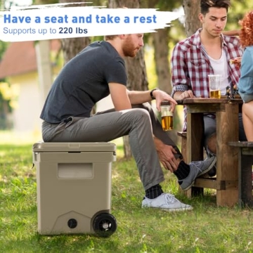 Goplus Insulated Cooler with Wheels for Outdoor Adventures