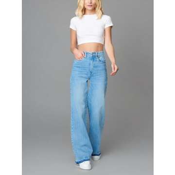 [BLANKNYC] Women's Stylish Rib Cage Jeans - Comfort Meets Trend