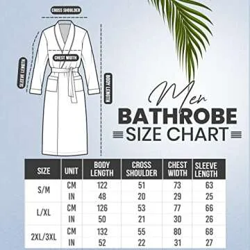 NY Threads Luxurious Men's Shawl Collar Fleece Bathrobe - Comfort and Style