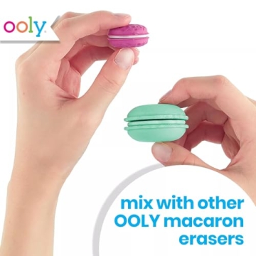 OOLY Vanilla-Scented Macaron Erasers - Fun for All Ages
