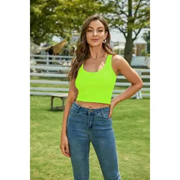SanxiawaBa Women's Stylish Sleeveless Crop Tank Top