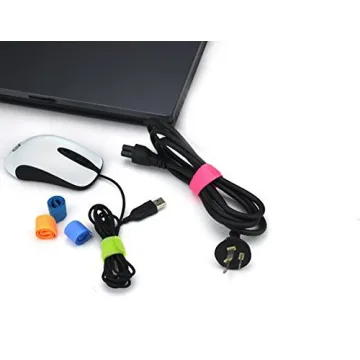 Pasow Reusable Cable Ties Organize Wires Cables 7 Inch Black