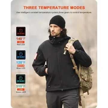 DEWBU Men's Heated Jacket with 12V Battery Pack