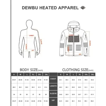DEWBU Men's Heated Jacket with 12V Battery Pack