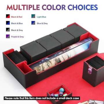 Scimi Premium Trading Card Storage Case TCG Deck Box Holds 800+ Sleeved Cards for MTG, YuGiOh, Uno, ...
