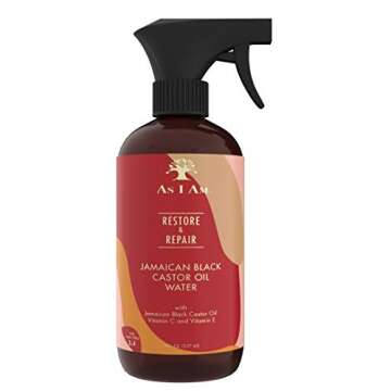 As I Am Jamaican Black Castor Oil Water (Pack of 2) - Nourishing and Hydrating Formula for Vibrant H...