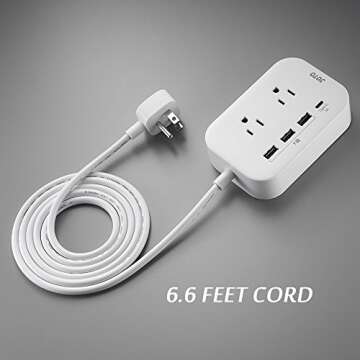 JOTO Surge Protector Power Strip with USB and Type C