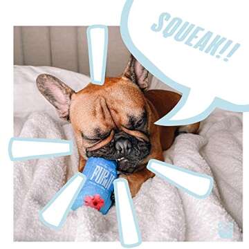 Furji Dog Toy - Funny Cute and Unique Squeaky Dog Toy - Plush Toy with Squeaker for Small Medium Dog...